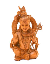 12.7cm Lord Shiva Legno Statua