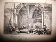 PALERMO VILLA DE MORI ZIZA Le coste e le isole del MEDITERRANEO 1841 SICILIA