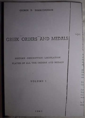 Greek orders and - greek, medals