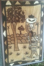BATIK ORIGINALE ARTE ETNICA AFRICANA - 40 x 65 cm circa