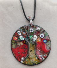 CIONDOLO MEDAGLIONE SMALTATO ARTIGIANALE