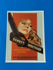 VIALE DEL TRAMONTO 1950 - CARTOLINA MINI LOCANDINA CIAK - COLLEZIONE