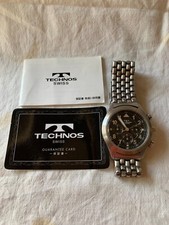 Cronografo Technos Swiss quartz TBM658 cassa bracciale acciaio 40mm card booklet