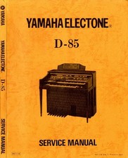 YAMAHA D-85 Service Manual repair - Schematic Diagrams - Schaltplan Schema D85