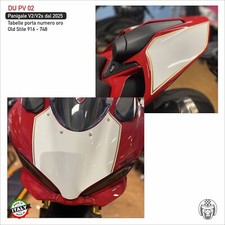 Adesivi tabelle portanumero filo oro cupolino coda Ducati Panigale V2/V2S 2025