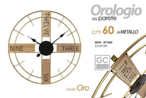 Orologio parete metallo - da,