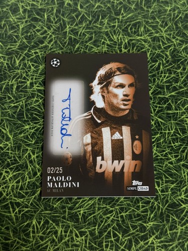 Paolo maldini auto topps - auto, /25