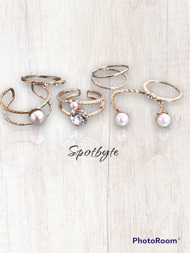 Set anelli donna dorati - set,