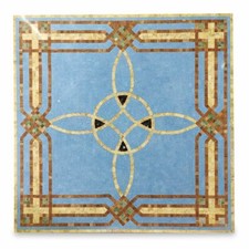 Tavolo con Mosaici Marmo intarsiato Pietre Classic Marble Table Mosaic H 70cm.