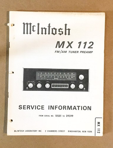 Mcintosh mx112 112 - mcintosh, mx-112