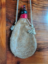 Borsa Borraccia vintage in pelle di cervo per vino e acqua Bota Bag