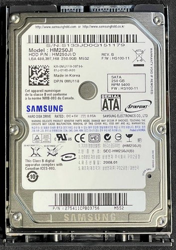 Samsung spinpoint 250 - spinpoint, 2,5"