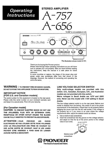 Pioneer 757 amplificatore - a-757,