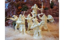 PS003FB Apaches Set #2--12 Figures in 6 poses (Buckskin). By Paragon