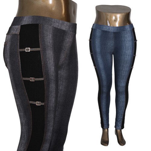 Leggings pantaloni look jeans