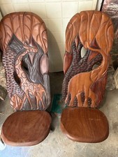 Coppia di sedie africane legno