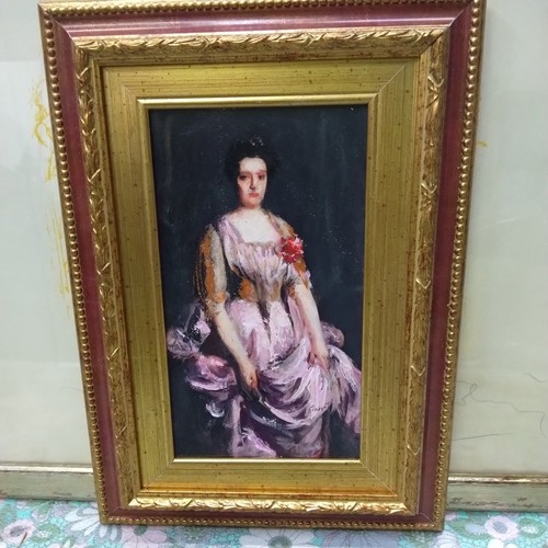 Damigella francese dipinto a - francese,