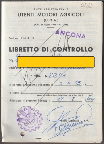 040 libretto controllo - 040,