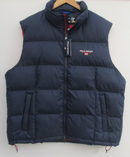 Nuovo con etichette Polo Ralph Lauren POLO SPORT XXL gilet gilet piumino blu navy scaldamuscoli
