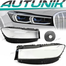 2x Headlight Lens Cover Shell