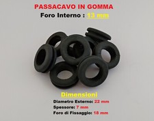 Passacavo in gomma anello
