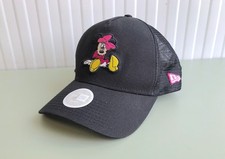VINTAGE DISNEY NEW ERA MINNIE MOUSE SNAPBACK REGOLABILE BERRETTO NERO FONDO DI MAGAZZINO RARO