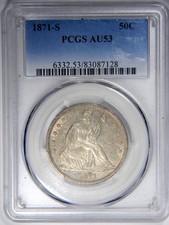 1871-S MEZZO DOLLARO LIBERTY