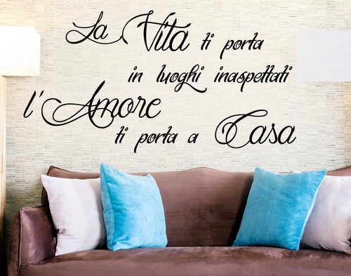 Adesivi murali frasi vita - la,