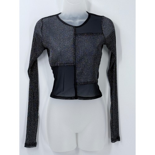 Crop top donna argento