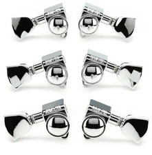 Grover 502CK Sintonizzatori Rotomatici Bloccaggio Roto-Grip - 3+3 Cromati con Keystone