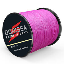 Dorisea 100M-2000M 6lb-500lb rosa intrecciato lenza da pesca Dynema Extreme PE treccia