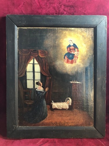 Antico quadro religioso olio