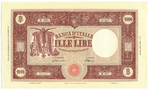 1000 lire barbetti grande - grande, m