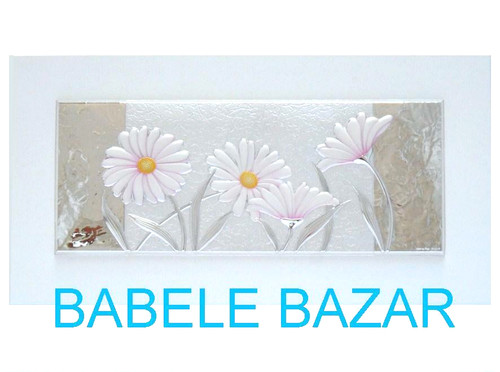 Quadro argento cm40x16 fiori - quadro,