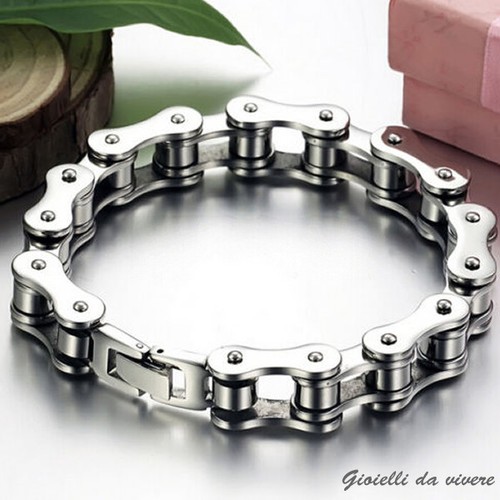 Acciaio moto catena bracciale - acciaio,