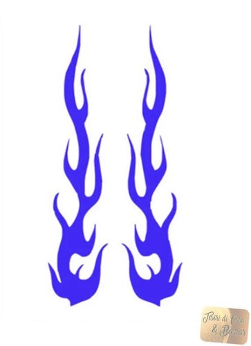 Adesivo auto moto fiamme - adesivo,