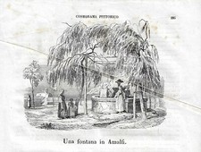 Stampa antica AMALFI veduta