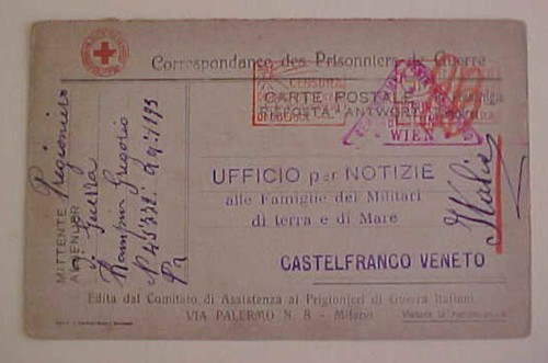 Italia pow croce rossa 1917 - pow,