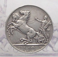 Regno D'Italia - Vittorio Emanuele III° - 10 Lire Biga 1928* - NC -