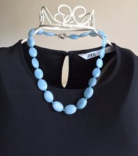 Collana Di Acquamarina - Lunghezza Cm. 44 Circa