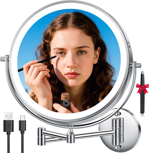 25cm specchio trucco con - trucco, luci