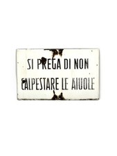 Insegna smaltata vintage “Si