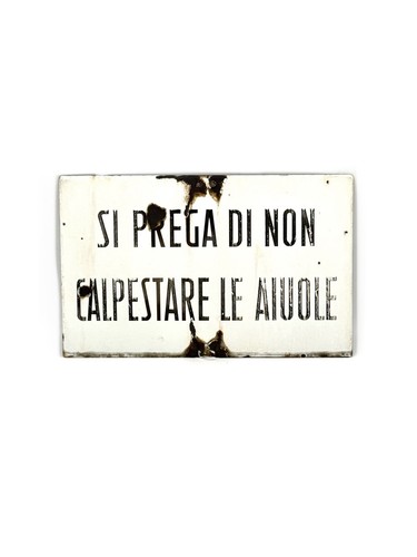 Insegna smaltata vintage si - insegna,