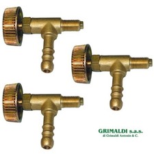 X3 RUBINETTO A SPILLO PER FORNELLONI A GAS GPL CON PORTAGOMMA PROPANO BOMBOLA