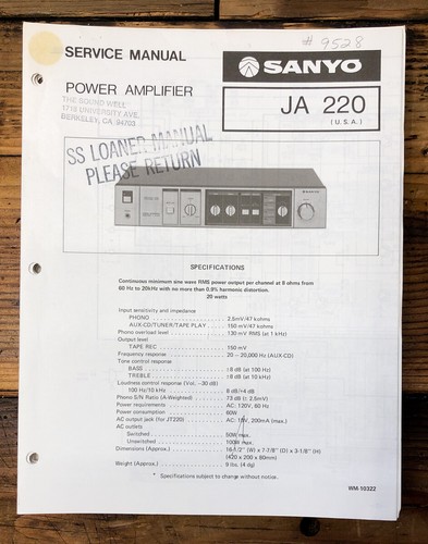 Sanyo ja220 220 - sanyo,