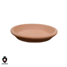 Sottovaso in terracotta sbiancato per vaso fioriera rotondo da esterno giardino