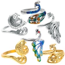  6 Pcs Anello Uncinetto Anelli