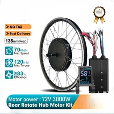 Mozzo girevole posteriore brushless 72V 3000W ruota motore per bicicletta elettrica montagna