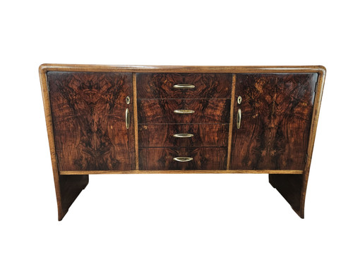 Credenza art decò noce - credenza,