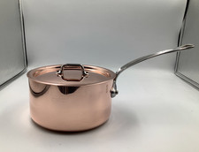 Mauviel M'Heritage 150S Padella per salse in rame lucido e acciaio inossidabile, 3,5 qt